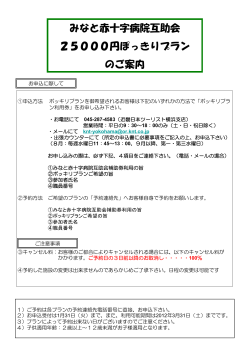 みなと赤十字病院互助会 25000円ぽっきりプラン  - 近畿日本ツーリスト