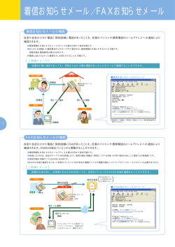 着信お知らせメール／FAXお知らせメール - NTT東日本
