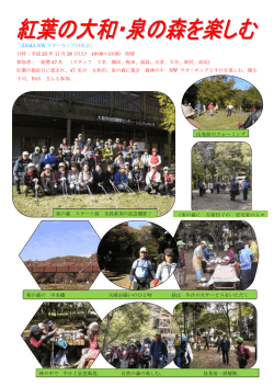 ［ZAMA NW ウオーキング同好会］ 日時：平成 23 年 11 月 26 日(土) 10