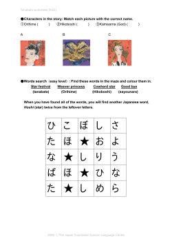Match each picture with the correct name - Japan Foundation