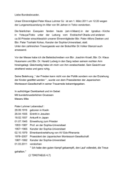 Liebe Bundesbrueder