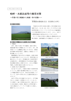 畦畔・水路法面等の雑草対策 - 佐賀県農地・水・環境保全向上対策協議会