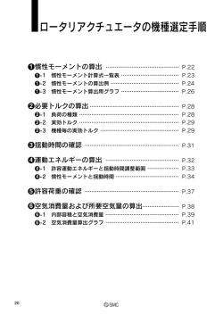 ロータリアクチュエータの機種選定手順