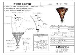 照明器具 取扱説明書 - リバティ照明研究所