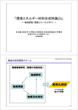 「環境エネルギー材料合成特論(3)」 - 名古屋工業大学