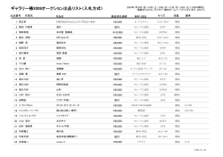 最新のリストはこちらから。 - ギャラリー椿