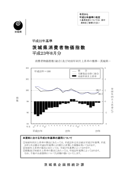 平成23年8月分茨城県消費者物価指数のダウンロードはこちらから