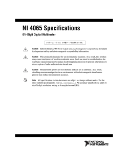 NI 4065 Specifications - National Instruments
