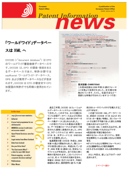 Patent Information News 3/2006 （2006年10月発行）