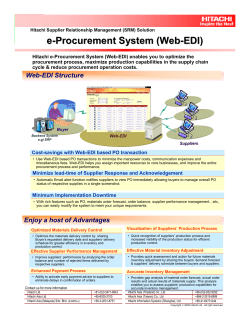 e-Procurement System (Web-EDI) - Hitachi Asia Ltd.