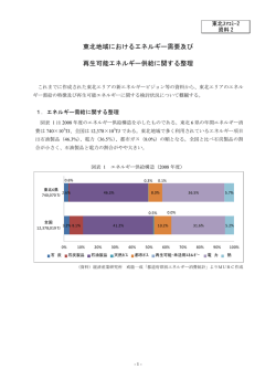 東北地域におけるエネルギー需要及び 再生可能エネルギー供給に関する