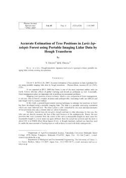 ηlis Forest using Portable lmaging Lidar Data by Hough Transform