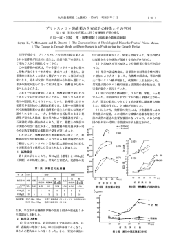 プリンスメロン発酵果の含有成分の特徴とその判別 第1報 果実の生育
