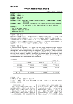 PDF - KAKEN - 科学研究費助成事業データベース