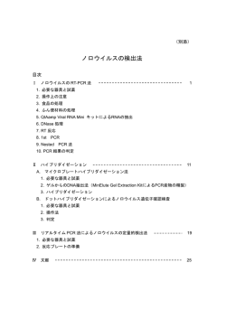 ノロウイルスの検出法 - 国立感染症研究所