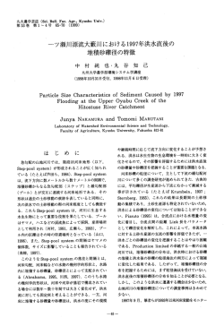 ーツ瀬川源流大薮川における 1997年洪水直後の - 九州大学