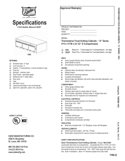 Specifications - EPI Kitchen
