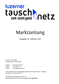 Marktzeitung - Luzerner Tauschnetz