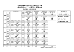 MATCH SCHEDULE - 中国テニス協会