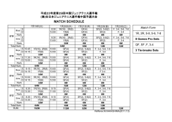 MATCH SCHEDULE - 中国テニス協会