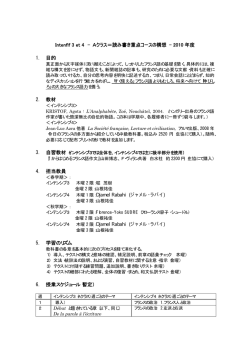 Intenfif 3 et 4 - Aクラス＝読み書き重点コースの構想 &ndash; 2010 年度 1