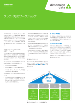 クラウド対応ワークショップの詳細 - Dimension Data