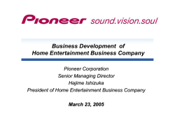 Business Development of Home Entertainment Business Company