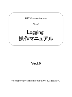 Logging 操作マニュアル - Cloudn Information Portal