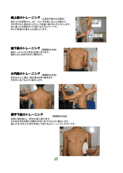 棘上筋のトレーニング 棘下筋のトレーニング 小円筋のトレーニング 肩甲