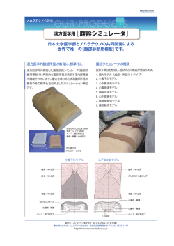 漢方医学用［腹診シミュレータ］ - ノムラテクノ株式会社
