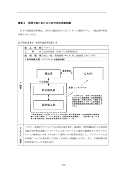 補章4 民間エ事におけるCM方式活用事例集 総合請負者 設計施エ者