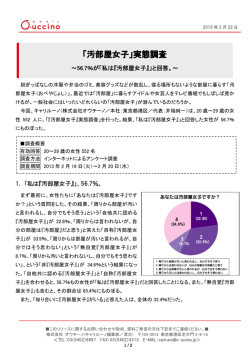 「汚部屋女子」実態調査 - 株式会社オウチーノ