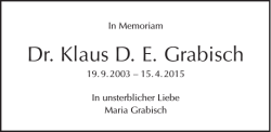 Dr. Klaus D. E. Grabisch