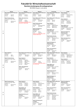 Stundenplan Grundlagenphase (Stand vom 14.04.2015)