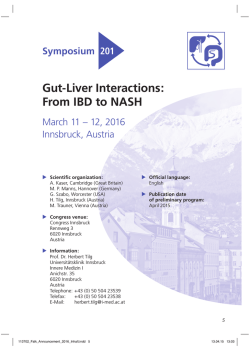 Gut-Liver Interactions: From IBD to NASH
