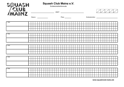 Schiedsrichterbogen - Squash Club Mainz