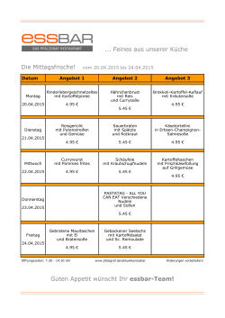 Speiseplan KW 17 extern - Pfalzgraf Konditorei GmbH