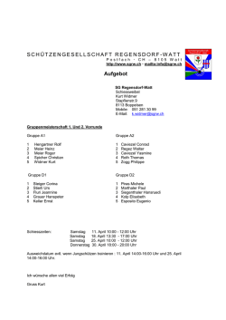 GMS 1.und 2. Vorrunde - Sch&uuml;tzengesellschaft Regensdorf-Watt