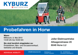 Informationen zum Probefahren in Horw - KYBURZ