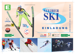 Einladung zur JHV und Sportlerehrung Steir. Skiverband