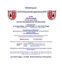 Einladung zur LG-FCI-Ausscheidungsprüfung 2015