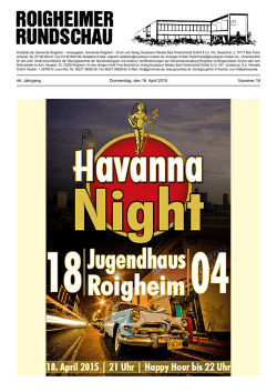 Donnerstag, den 16. April 2015 44. Jahrgang