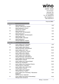 Weinliste