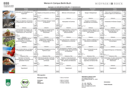 Zum Speiseplan - BBB Management GmbH Campus Berlin-Buch