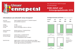 Mediadaten Jahresmagazin 2016 der Stadt Ennepetal