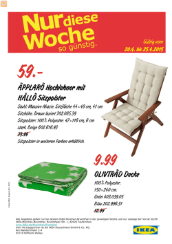 Hier findest du die Wochenangebote vom 20.4. bis 25.4.2015