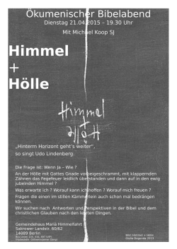 Himmel + H&ouml;lle - Schilfdachkapelle