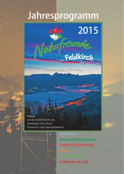 Jahresprogramm 2015 - Naturfreunde Vorarlberg
