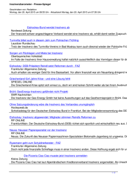 Insolvenzbarometer - Presse