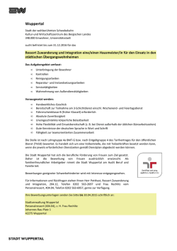 Hausmeister/in - Stadt Wuppertal